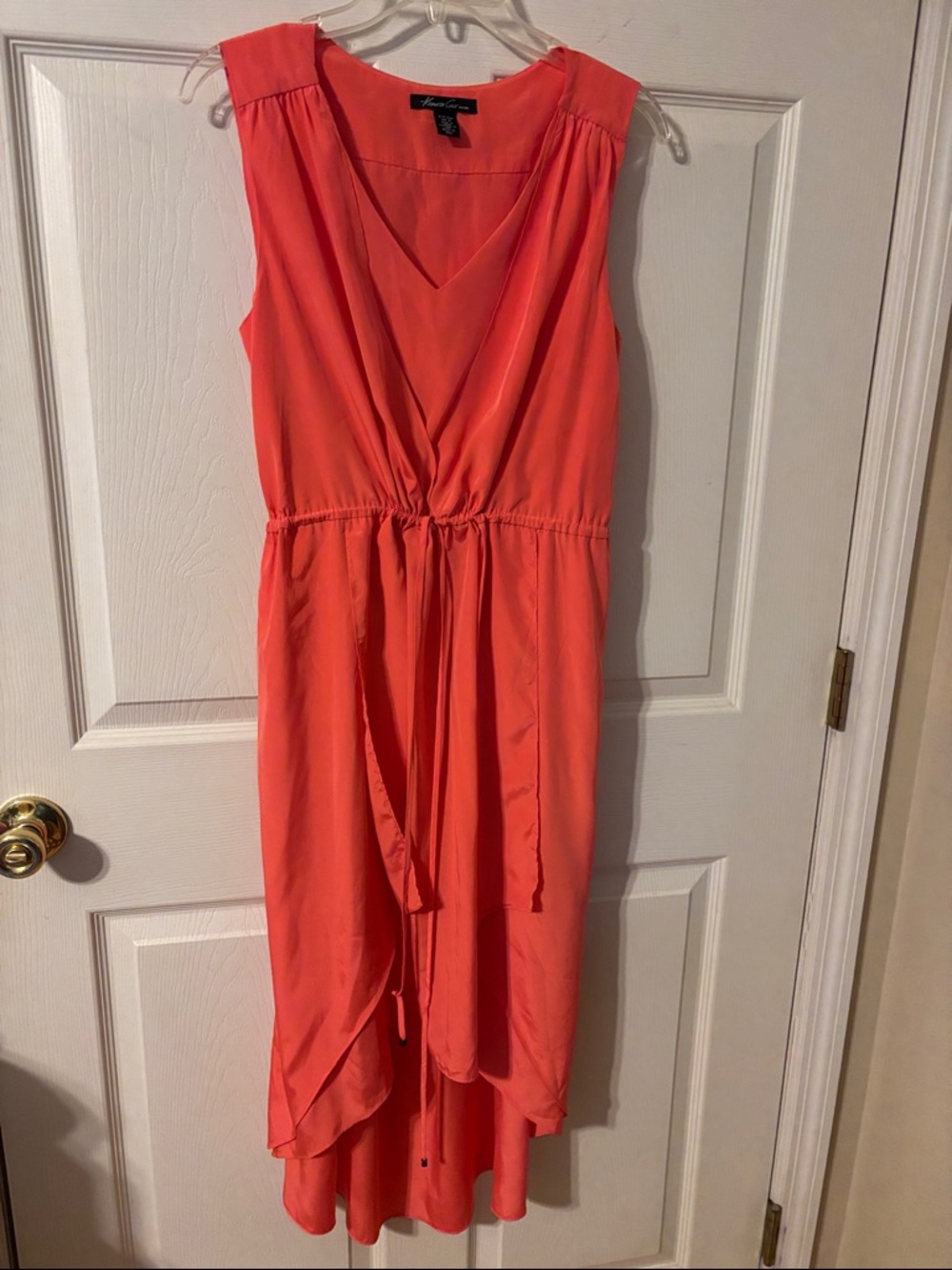 Kenneth Cole New York Coral Sleeveless High-Low Dress size small